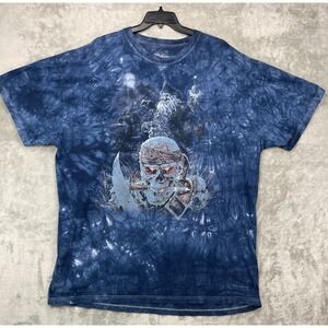 The Mountain Men's‎ Ghost Pirates T-Shirt 5XLT Tall Blue Tie-Dye Cotton